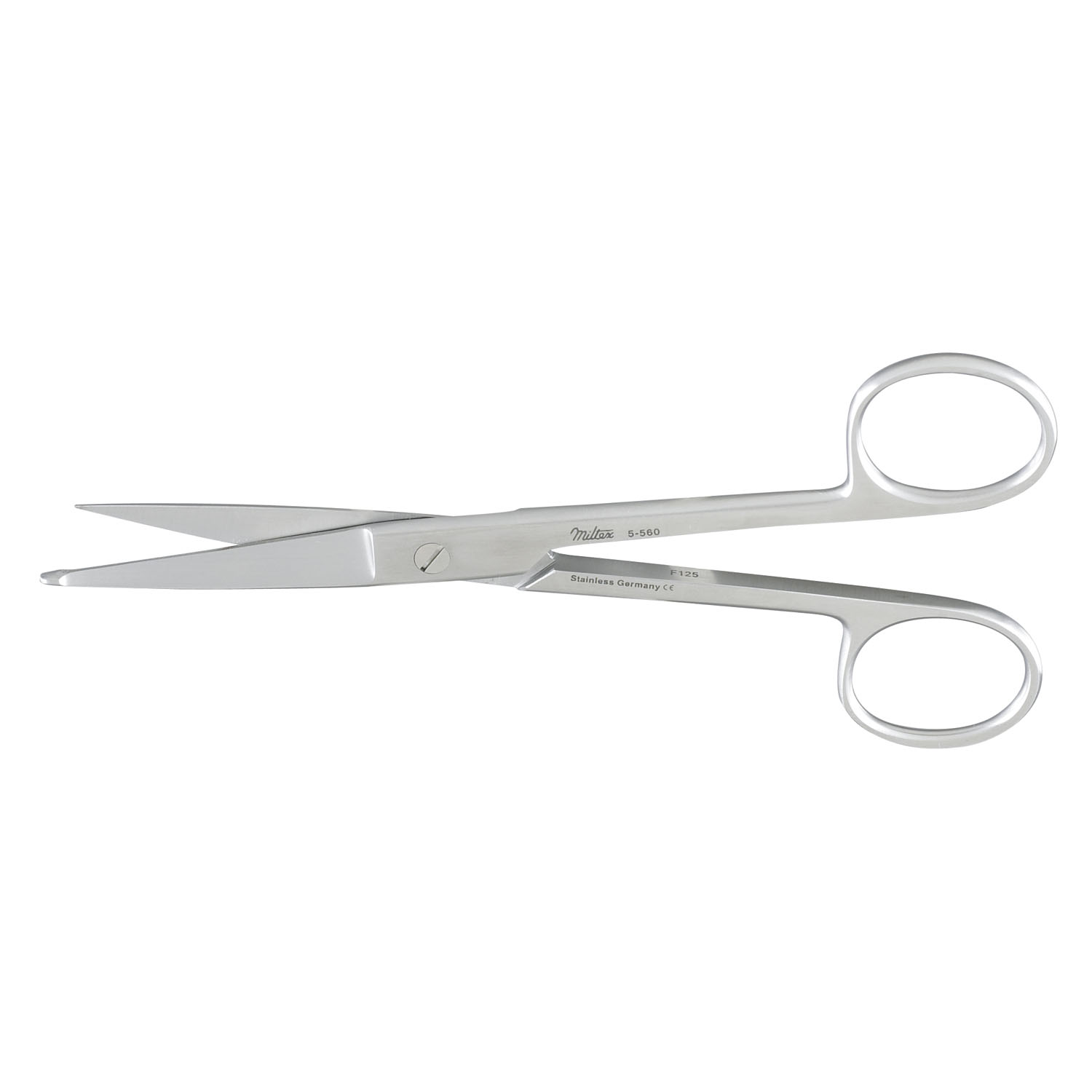 Integra Miltex # 5-560 bandage scissor, does it come in a straight blade blunt tip/sharp tip version?