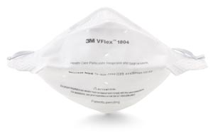 3M 1804 Vflex Particulate Respirator, Disposable, 50/box, 8 boxes/case (Continental US+HI Only) Questions & Answers