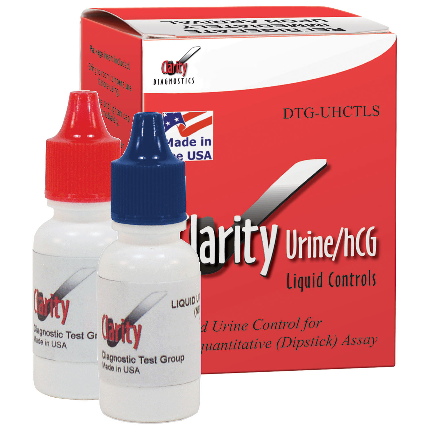 Clarity Diagnostics, LLC DTG-UHCTLS Clarity Urine/HCG Liquid Controls Semiquantitative (Dipstick) Assay, 2 Level Set. 1x15mL (Ideal for Physicians/Small Labs), Easy Dispensing Dropper Bottles, For Use With the Clarity Urocheck 10SG and Other Urinalys Questions & Answers