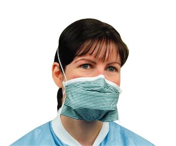 Alpha ProTech N95 Respirator & Surgical Mask, Teal Stripe, NIOSH Approved, 35/bx Questions & Answers