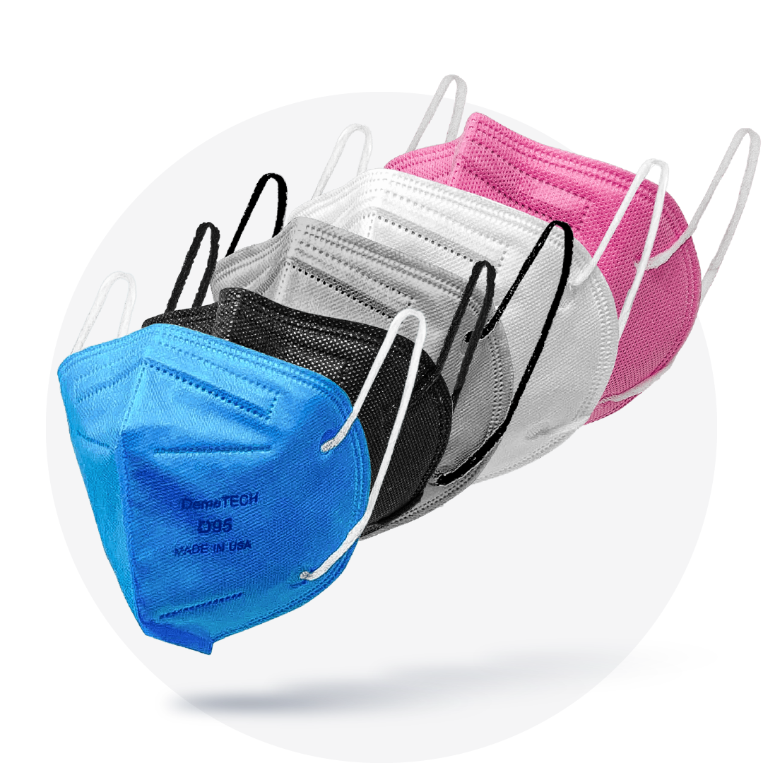 What particle size does the D95 particulate respirator mask filter out?