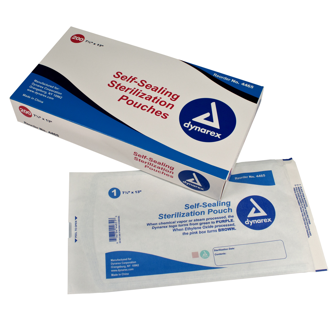 4465 Dynarex Self Seal Sterilization Pouch 7½In X 13In 200/Box, 5 Boxes/Case Questions & Answers