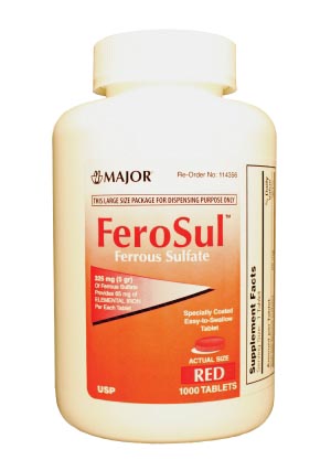 114355 Major Pharmaceuticals Ferosul, 5gr, Film Coated, Red Tablets, 1000s, Compare to Feosol, NDC# 00904-7590-80 Questions & Answers