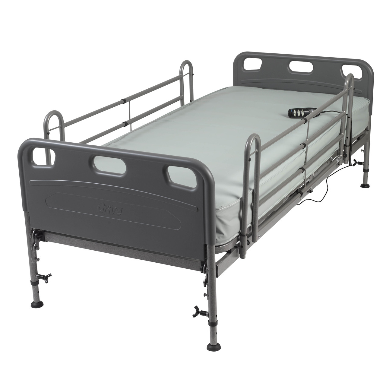 15560-pkg Drive Medical Competitor Semi Electric Hospital Bed with Mattress Questions & Answers