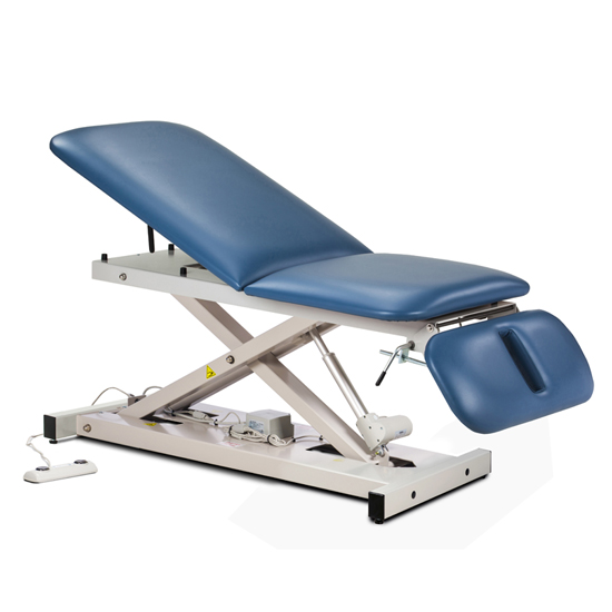 82300 Clinton Industries 400# series open base power table with adj back and drop section Questions & Answers
